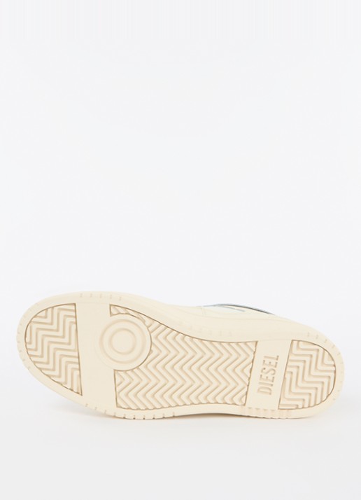 Diesel S-Oval Skate sneaker van leer met logo - detail 4 ivoor