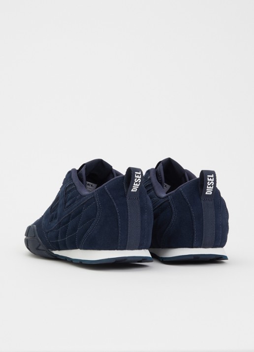 Diesel S-Pagodha sneaker van suède - achterkant donkerblauw