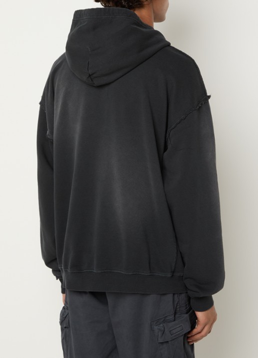 Diesel S-Pock-Hood hoodie met logoborduring - achterkant 3 antraciet