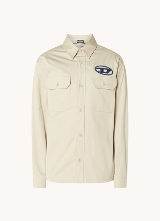Diesel S-SAFFEL-MON overshirt met logo- en backprint