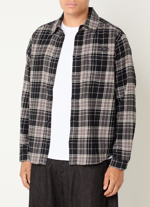 Diesel S-simply-HNBI overshirt met ruitdessin