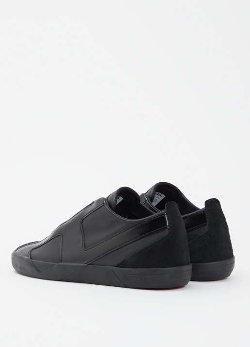 Diesel S-Slante-D sneaker van leer met suède details - achterkant 5 zwart