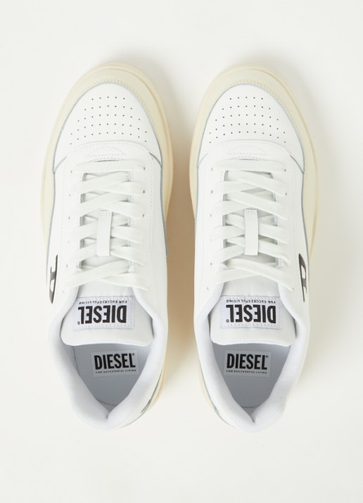 Diesel S-Tracker-D sneaker van leer - detail 4 wit