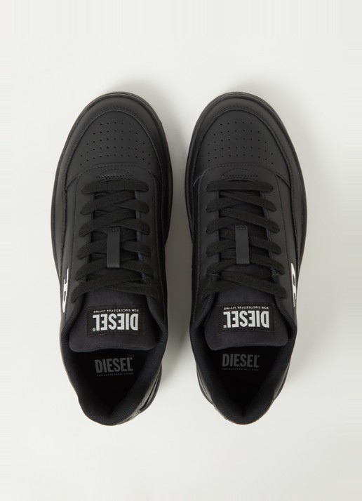 Diesel S-Tracker-D sneaker van leer - detail 2 zwart