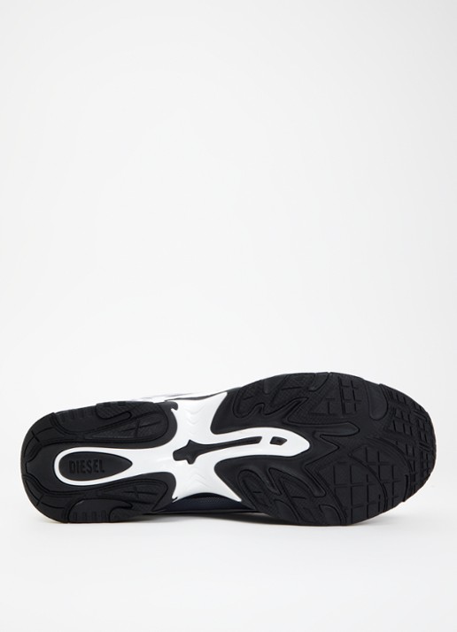 Diesel Sneaker van mesh met logo - detail 4 lichtgrijs