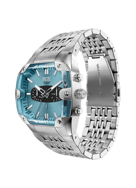 Diesel Spiked Cushion horloge DZ4725 - detail 4 zilver