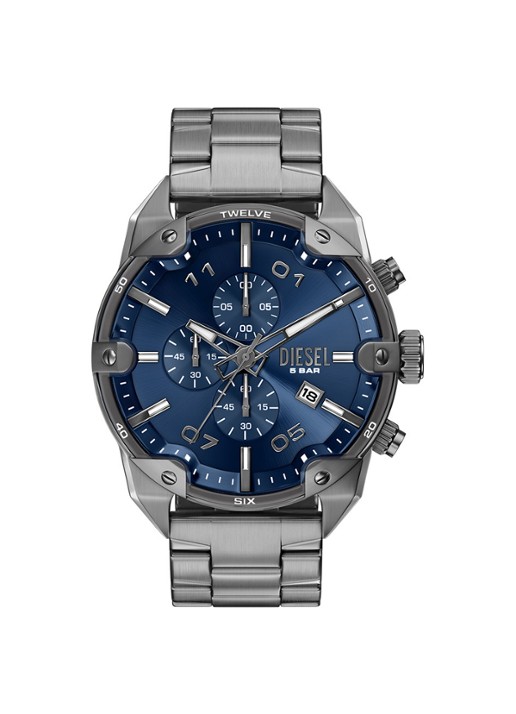 Diesel Spiked horloge DZ4724 - voorkant 6 donkergrijs