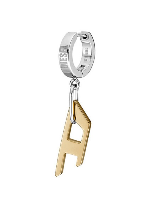 Diesel Steel enkele oorring met logo DX1419931 - detail goud