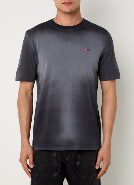 Diesel T-Adjust-R15 T-shirt met verwassen afwerking en logo