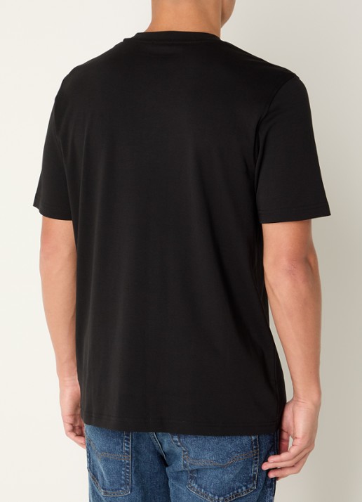 Diesel T-Adjust T-shirt met logoborduring - achterkant 2 zwart