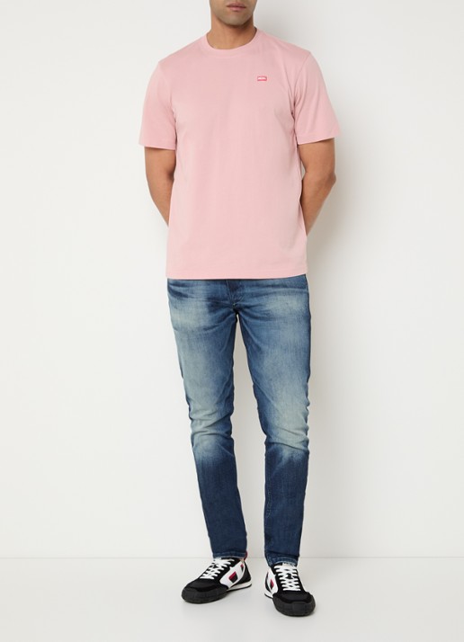 Diesel T-Adjust-V10 T-shirt met logo- en backprint - voorkant 3 oudroze