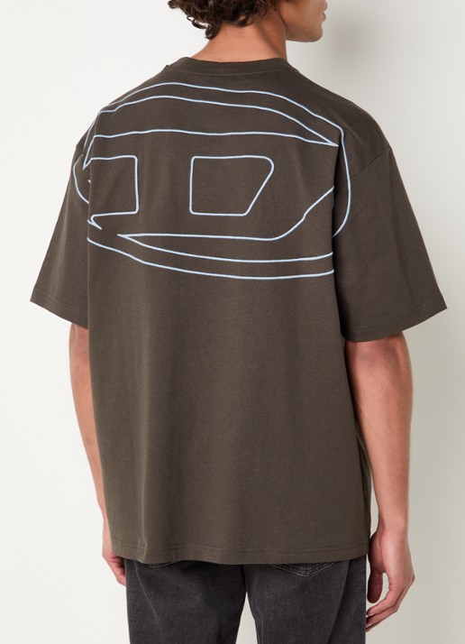 Diesel T-Boggy T-shirt met logoborduring