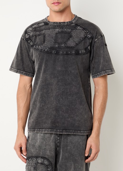 Diesel T-Box-Den T-shirt met borduring