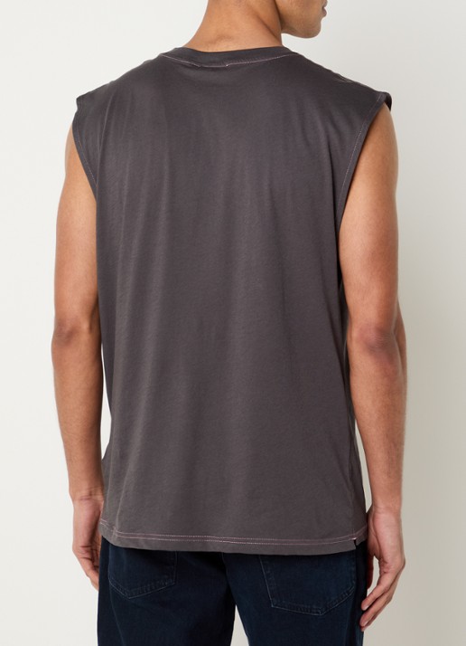 Diesel T-Box-SL-Notch tanktop met print - achterkant 4 middengrijs