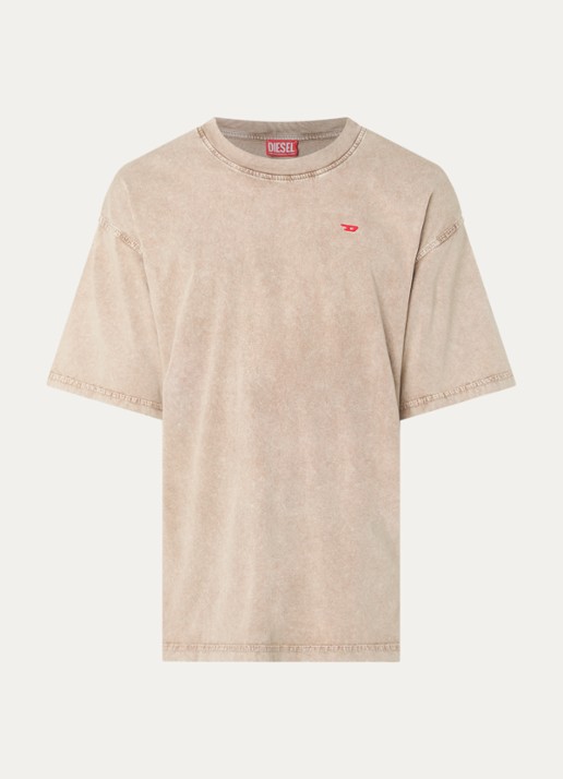 Diesel T-Boxt-Aa14 T-shirt met logo - voorkant 2 creme