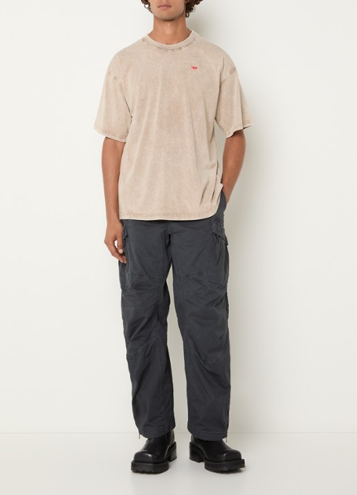 Diesel T-Boxt-Aa14 T-shirt met logo - voorkant 3 creme