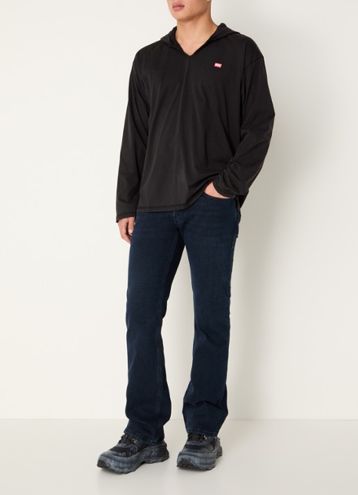 Diesel T-Boxt hoodie met logo - voorkant 5 zwart