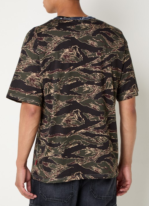 Diesel T-Boxt T-shirt met print - achterkant 4 legergroen