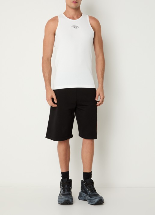 Diesel T-Lifty-Iod tanktop met logo - voorkant 3 wit