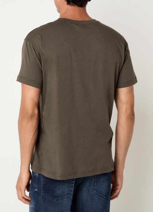 Diesel T-Norm-AA1 T-shirt met print - achterkant 2 bronsgroen