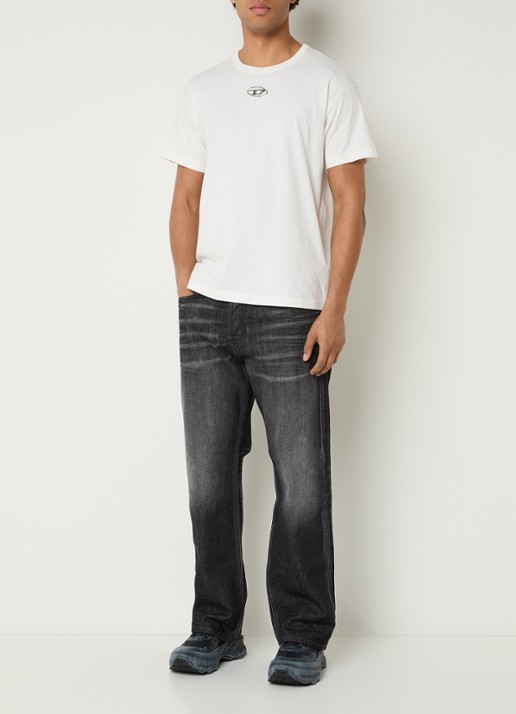 Diesel T-Norm-Iod T-shirt met logo - voorkant 3 wit