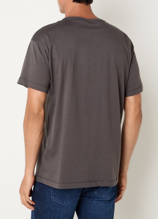 Diesel T-Norm-IOD T-shirt met metallic detail - achterkant 4 antraciet