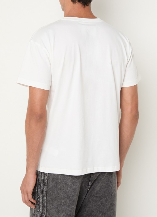 Diesel T-Norm-Piping T-shirt met logo - achterkant 2 wit