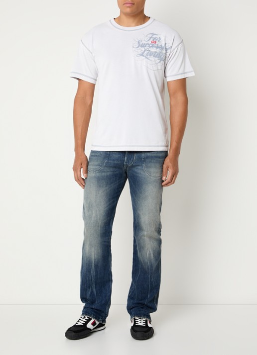 Diesel T-Norm-Pocket T-shirt met print - voorkant 4 wit