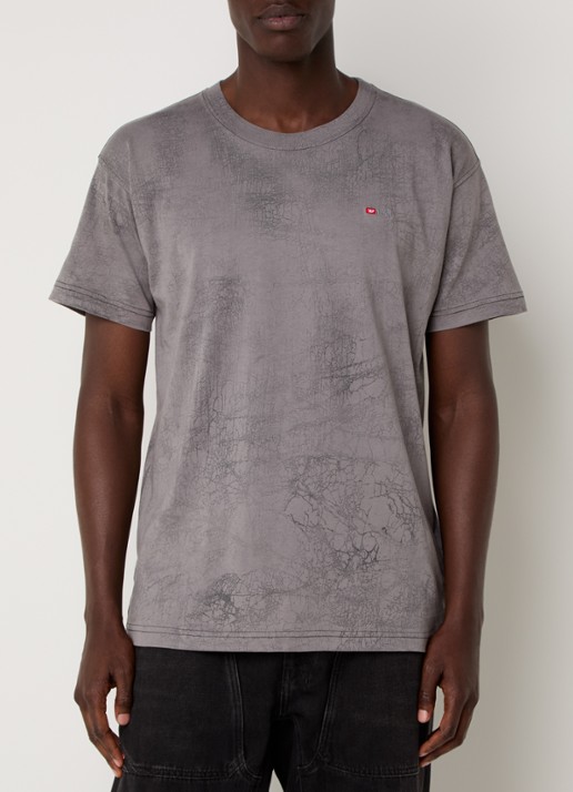 Diesel T-Norm-T8 T-shirt met print en logo