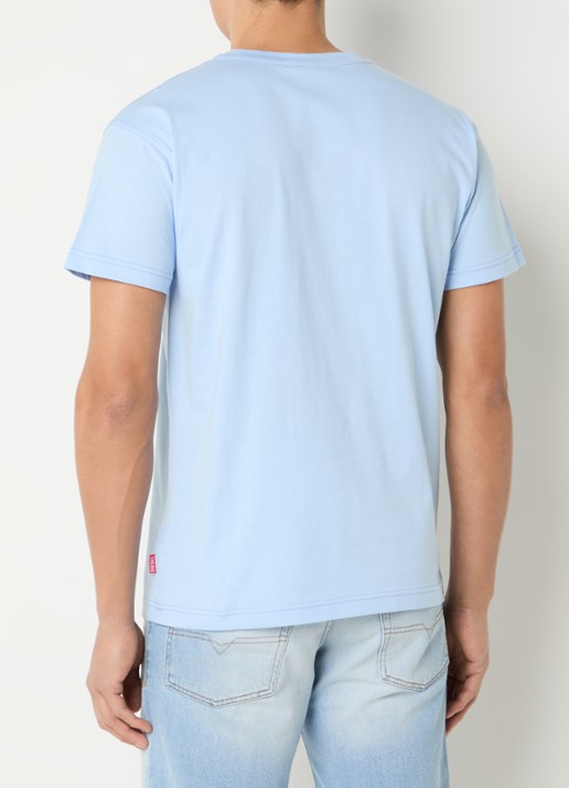 Diesel T-Norm-V13 T-shirt met logo - achterkant 3 lichtblauw