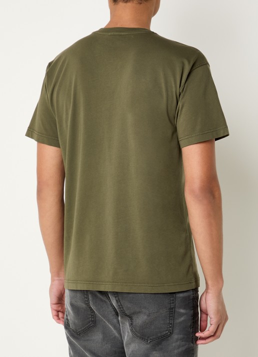 Diesel T-Norm-V7 T-shirt met print en logo - achterkant 2 groen