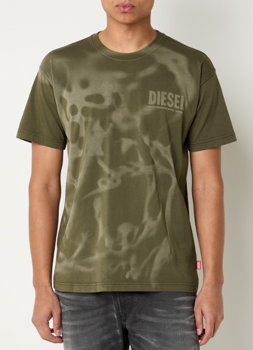 Diesel T-Norm-V7 T-shirt met print en logo