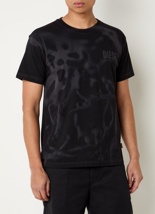 Diesel T-Norm-V7 T-shirt met print en logo