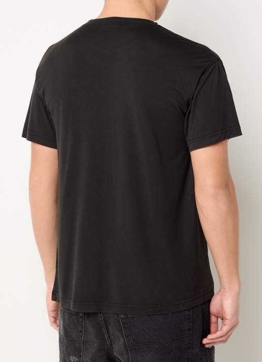 Diesel T-norms T-shirt met logoborduring - achterkant zwart