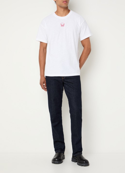 Diesel T-shirt met borduring - voorkant 2 wit