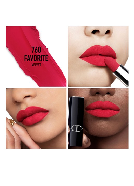 DIOR Rouge Dior Lipstick  - detail 4 fluweel - 760 favorite