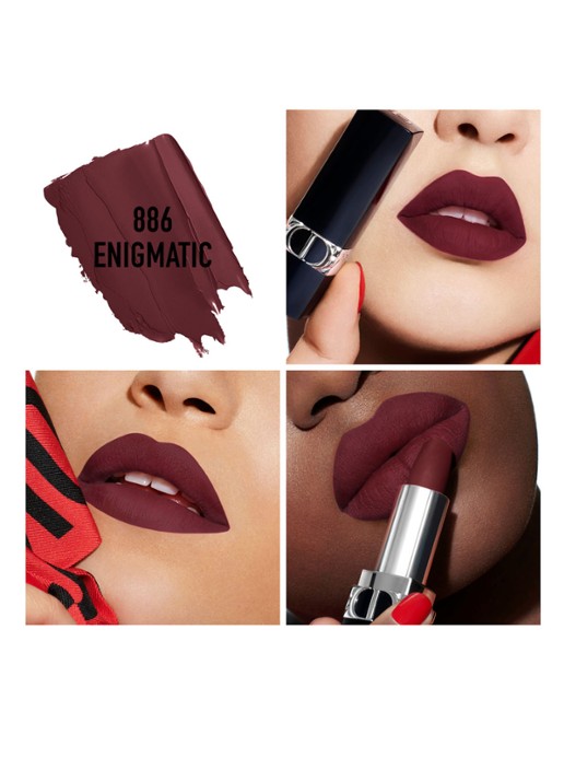 DIOR Rouge Dior navulbare lipstick - detail 4 fluweel - 886 enigmatic