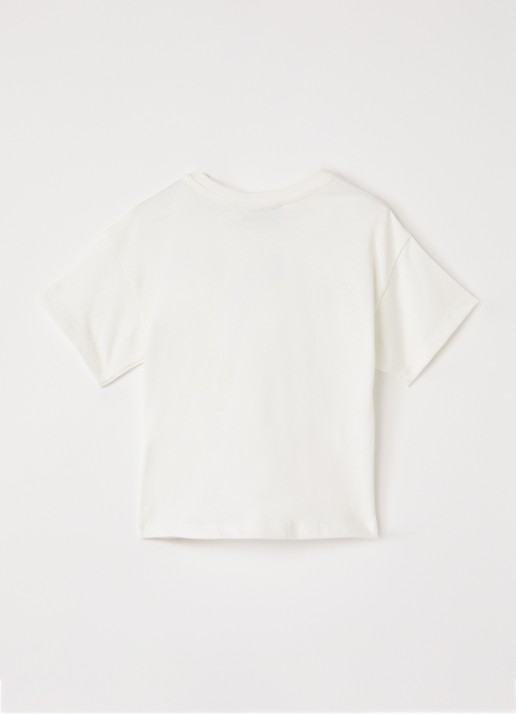 DIOR T-shirt met logoprint - voorkant 2 gebroken wit