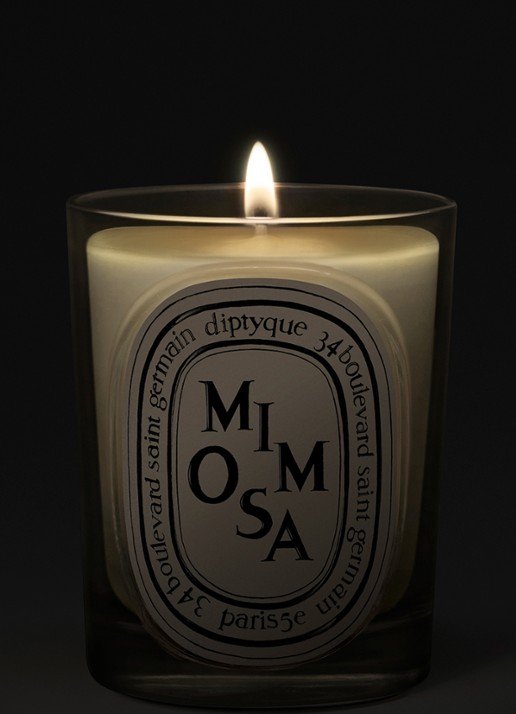 DIPTYQUE Mimosa Classic geurkaars 190 gram - voorkant 2 beige