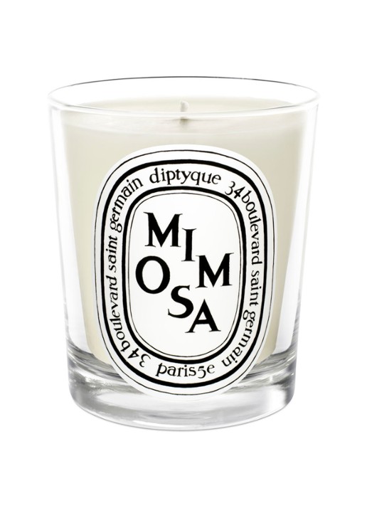 DIPTYQUE Mimosa geurkaars - voorkant gebroken wit