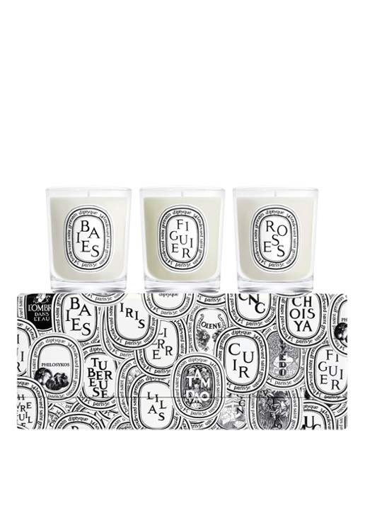 DIPTYQUE Set of Mini Scented Candles - geurkaars set van 3