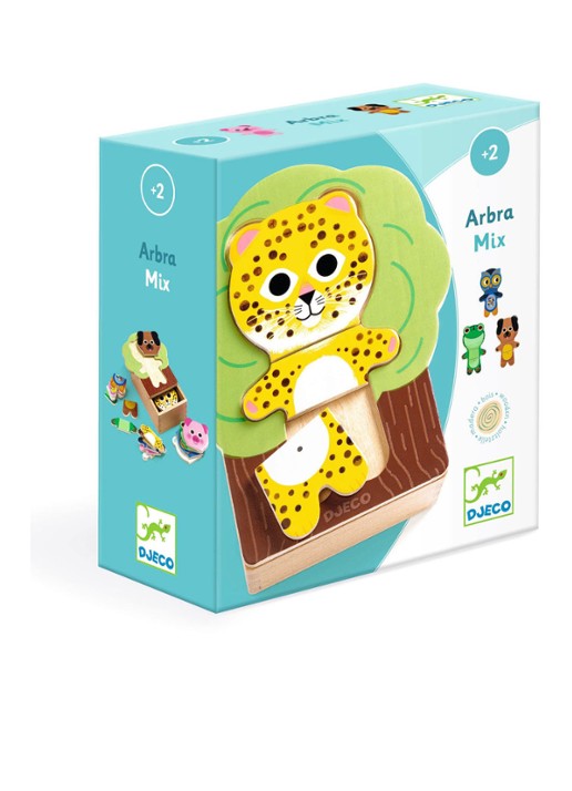 Djeco Arbramix houten vormenpuzzel 18 stukjes
