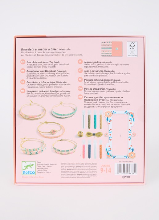 Djeco Armbandjes en Weefraam knutselset  - voorkant 2 multicolor