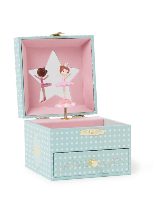 Djeco Ballerina sieraden muziekdoosje - voorkant mint