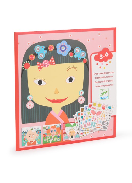 Djeco Creëer met stickers personenthema