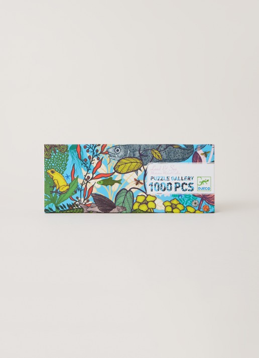 Djeco Land & Zee puzzel 1000 stukjes - voorkant 2 blauw