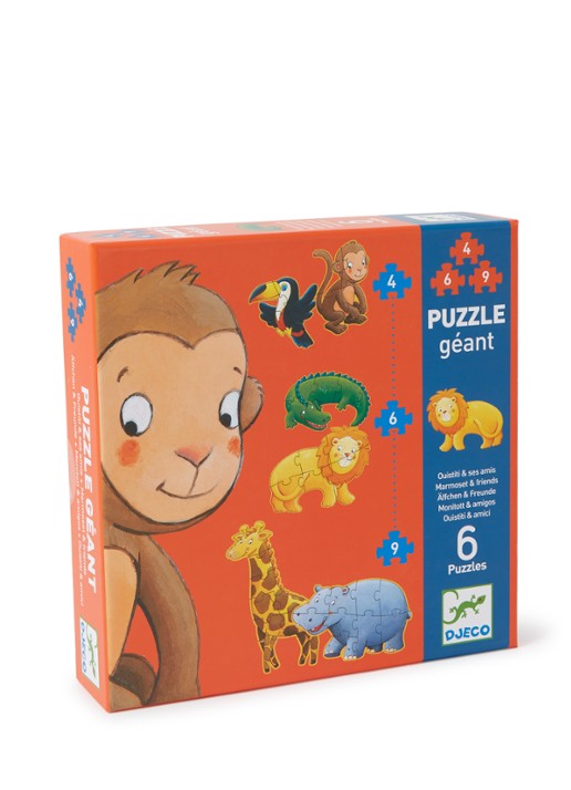 Djeco Ouistiti & Vrienden legpuzzel 6 puzzels