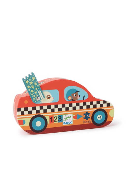 Djeco Race Auto legpuzzel 16 stukjes