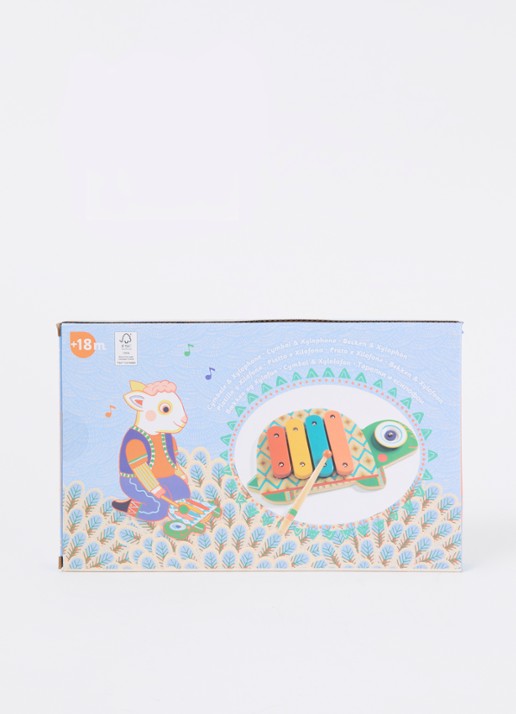 Djeco Schilpad xylofoon  - voorkant 2 multicolor