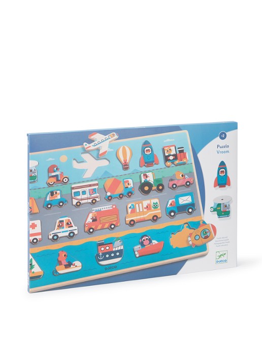 Djeco Vroom vormenpuzzel 22 stukjes